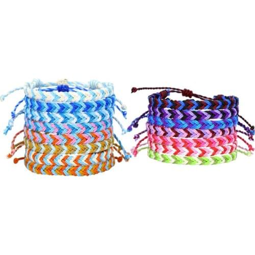 Multicolored Waterproof Waxed String Mini Braided Sailor Knot Surf Bracelet Women Girl 2020 New Fashion Summer Jewelry Present