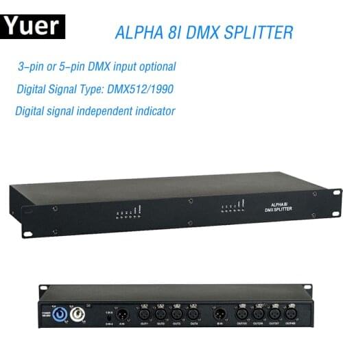 Stage Light Controller DMX512 Splitter Light Signal Amplifier Splitter Splitter 8I DMX Distributor For Disco DJ Equipment