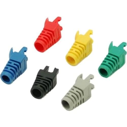 Network RJ45 Cable Ends Plug Connector Cover Boots Cat5 Cat6 Safety RJ45 Connector Jacket