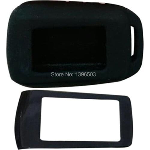 Silicone Key Case + Glass Cover For Two Way Starline A62 A92 V62 V64 V92 V94 V63 A94 A64 T94 Car Alarm Remote Fob Cover Keychain
