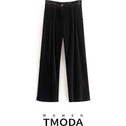 Женские бархатные брюки T MODA China At AliExpress
