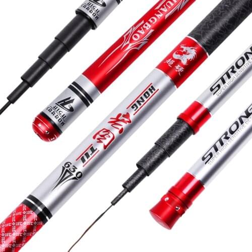 High Carbon fishing Rod Ultralight Superhard 19 Tune taiwan Fishing Rod Carp Fishing Rod 3.6m-8.1m high quality