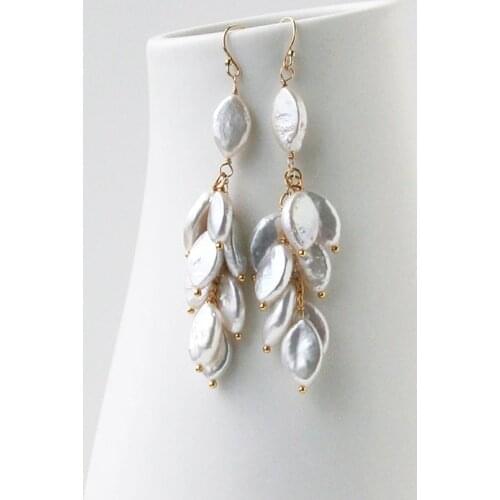 Natural Pearl Drop Earrings Handmade 14K Gold Filled Jewelry Boho Oorbellen Brinco Vintage Jewelry Earrings For Women Pendientes