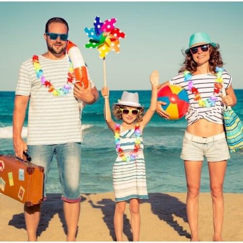 1/10/20Pcs hawaii christmas party wreath door decoration hawaiian party artificial flower garland necklace luau torpi Decor