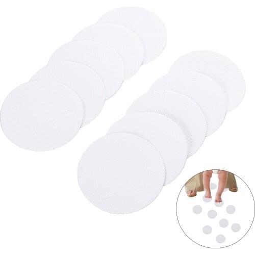10PCS PEVA Anti-slip Discs Large 4" Non Slip Stickers for Tubs and Showers (White)