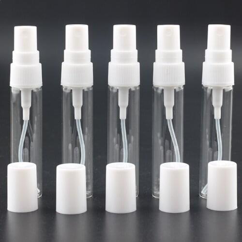 5pcs 5ml Mini Refillable Sample Perfume Glass Bottle Travel Empty Spray Cosmetic Bottle