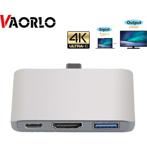 VAORLO Thunderbolt 3 Adapter USB Type C Hub HDMI-compatible 4K For Samsung Dex mode USB-C Dock with PD for MacBook