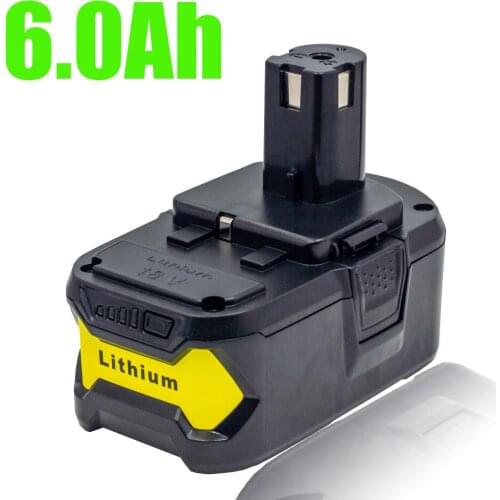 For Ryobi 18V Battery 6.0AH BPL1820 P108 P106 RB18L50 RB18L40 Cordless Power Tool Battery Powerful+Charger