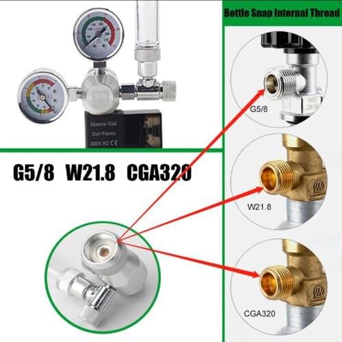 Aquarium with various threaded interfaces. Pressure relief accessories