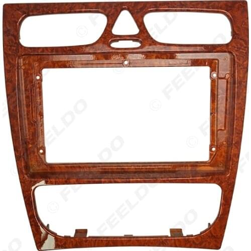 Car 9 Inch Audio Face Plate Fascia Frame For Mercedes-Benz C-CLASS 2Din Big Screen Radio Stereo Panel Dash Mount Frame Kit