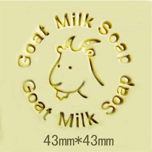 DIY Craft 43*43mm Handmade Goat Milk Soap Stamp Homemade Tools DIY Stamp Soap Making Kits