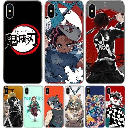 Anime Demon Slayer Kimetsu no Yaiba Phone Case for Apple iphone 11 12 Mini Pro XR X Xs Max 7 8 6 6s Plus 7G 6G 5G 5S 5 SE + Cust