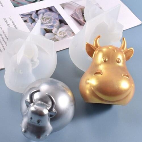 DIY Transparent Silicone Mould Dried Flower Resin Decorative Craft DIY 3D cow Mold epoxy resin molds for jewelry