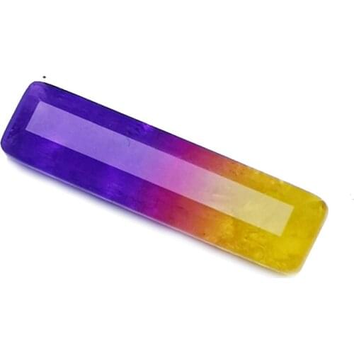 With cotton rectangular shaped 5X20mm double tourmaline Octagon step cut assembled stone sugar color cushion for DIY making