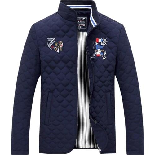 Kenty Shark Brand Mens Parkas 4XL Stand Collar Cotton Liner Jacket Men Gift For Husband/Father Casual Jackets Coats Men