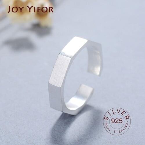 925 Sterling Silver Rings for Women Round Geometric 925 Silver Wedding Fine Jewelry Minimalist Gift