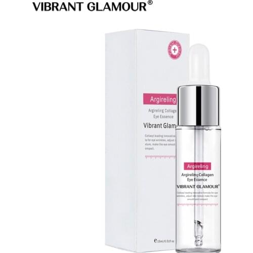 VIBRANT GLAMOUR Collagen Peptides Eye Serum Hyaluronic Acid Anti-Aging Wrinkle Essence Liquid Remover Dark Circles Puffiness