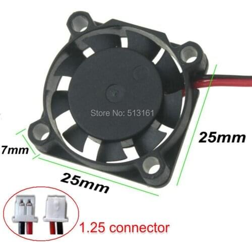 50Pcs Lot Gdstime 1.25 Connector 2Pin DC 5V 25mm Mini Cooler 25x25x7mm Small Micro Axial Flow Cooling Fan