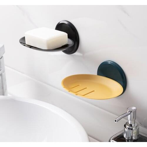 Creativity Wall-Mounted Soap Dish Drain Soap Holder Box Bathroom Shower Soap Holder Box Bathroom Supplies Bathroom Gadgets