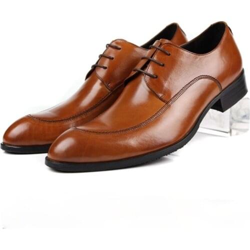 New mens formal leather shoes, top layer cowhide shoes, mens shoes, British single shoes, designer mens casual leather shoes