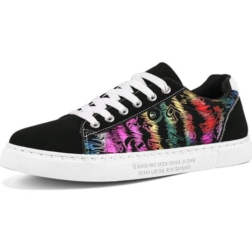 2021 Autumn Mens Shoes Casuals Lace-Up Mixed Colors Cross-tied Shallow Round Toe Canvas Novelty Low Heels Flat Platform Shoes