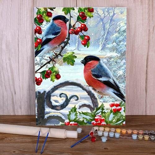 Animal Bird Coloring By Numbers Painting Complete Kit Acrylic Paints 50*70 Boards By Numbers Home Decor Children Wholesale