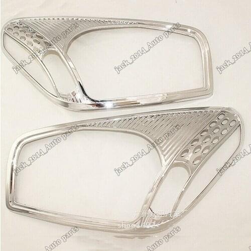 Silver ABS Chrome Front Headlight Covers Molding Trims For 2001 2012 2003 Toyota RAV4 SUV