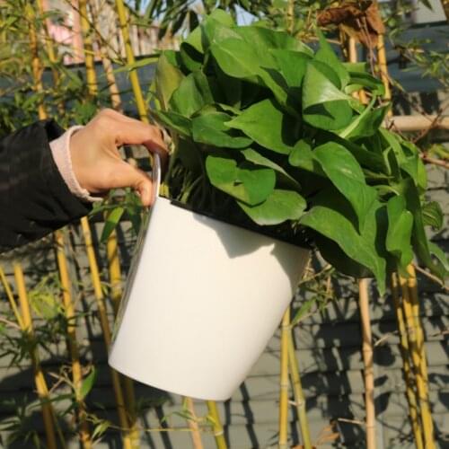 Wall-mounted Flowerpot Self Watering Flower Pot Wall Hanging Plastic Planter Durable Home Garden Balcony With Hook