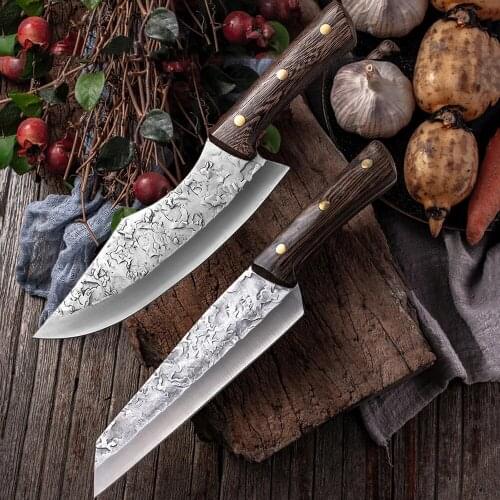 Butcher Knife Forged kitchen knife slaughter pig cattle sheep fish knife stainless steel deboning meat cutting knife