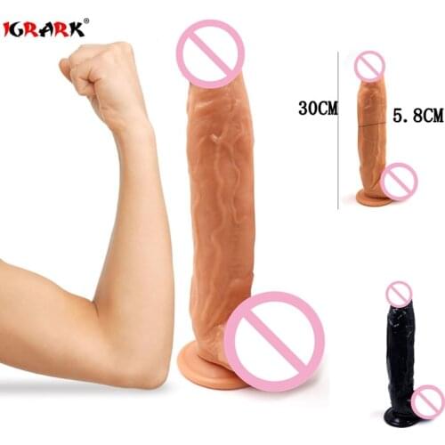 Huge Horse Dildo 11.8 Inch 30cm Flesh Realistic Super Long Big Dildo Silicone Penis Suction Cup Anal Sex Toys for Women Men Gay