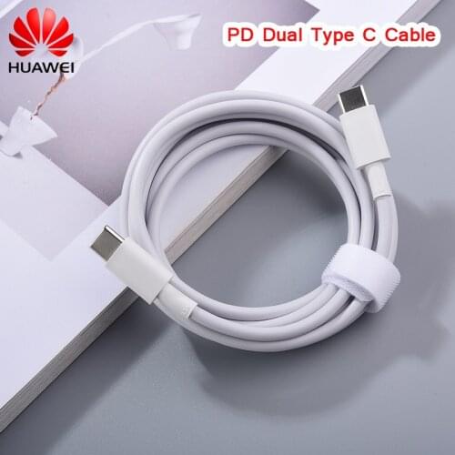 PD Type C Cable For Mate 40 30 P40 P30 Pro Nova 5 6 7 8 Se Honor 30 S 9X Original Huawei 3.3A Fast Charging USB C To USB C Line