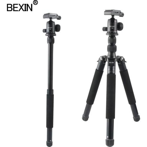 Inverted aluminum alloy DSLR mirrorless camera phone travel tripod pan/tilt set hot sale tripod for camera