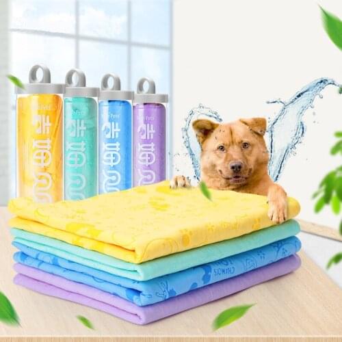 Pet Towel Bath Strong Absorbent Towel Synthetic Deerskin Quick-Drying Towels Dogs Cats Bath Towels Easy Cleaning Wipes