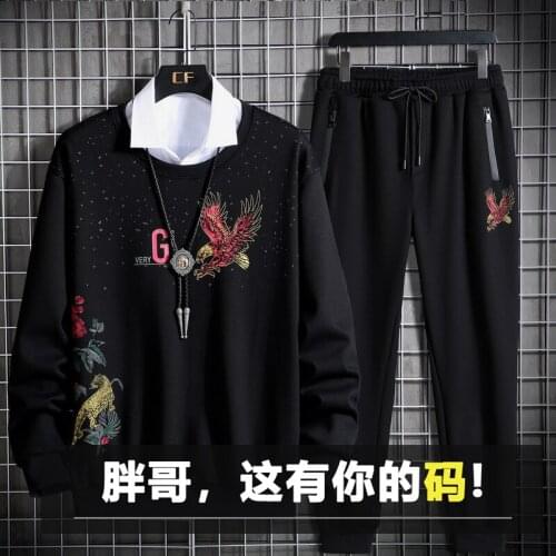 Plus Size 9xl 8xl 7xl Mens Winter Sportwear Warm 2pcs Suits Male Hooded Jacket Sweatpants Sets Orversized Fleece Men Tracksuit