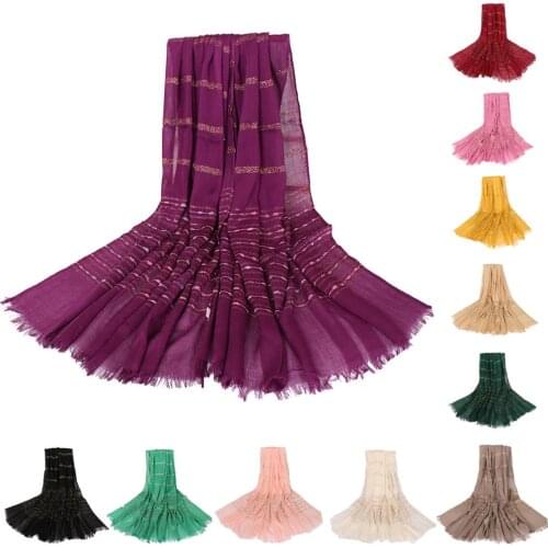 180*80cm Muslim Women Scarf Hijab Fashion Shawls Plain Wrap Scarves Headwear Headscarf Islamic Turban Stole Pashmina Cape New