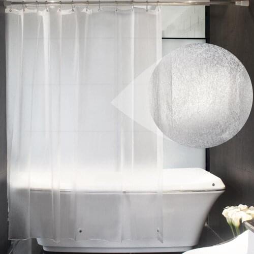 VCVCOO Nordic Waterproof Mildewproof Plastic Shower Curtain Translucent Thickened EVA Bath Curtains Frosted Partition Curtain
