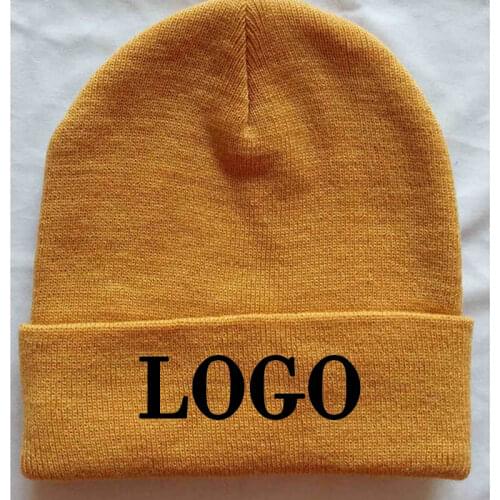 10pcs Custom beanies rose Women Winter Warm cap stitch logo Skullies & Acrylic Beanies Normal Man Apparel Elastic Knitted caps