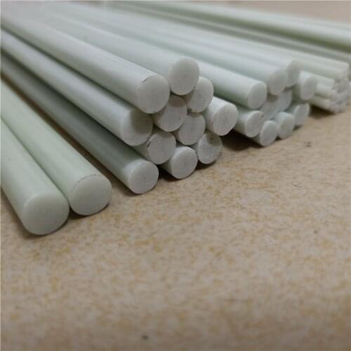 200PCS Lenght 750mm White Glass Fiber Rod Diameter 8mm Fiberglass Elastic Insulation Bar Model Material Customizable