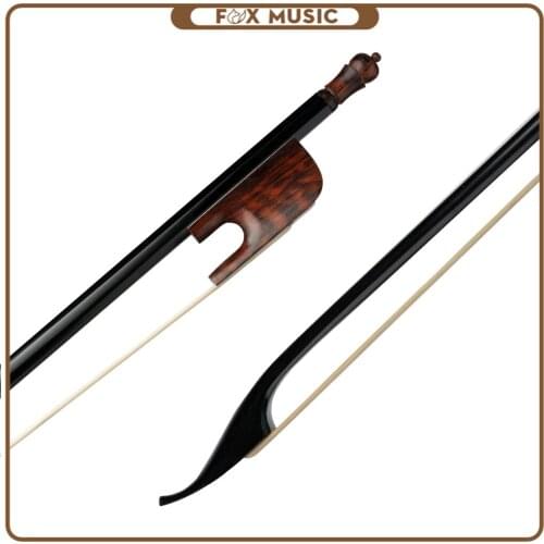 4/4 Carbon Fiber Baroque Bow Straight Carbon Fiber Stick Snakewood Frog Selected White Horsehair Violin Bow