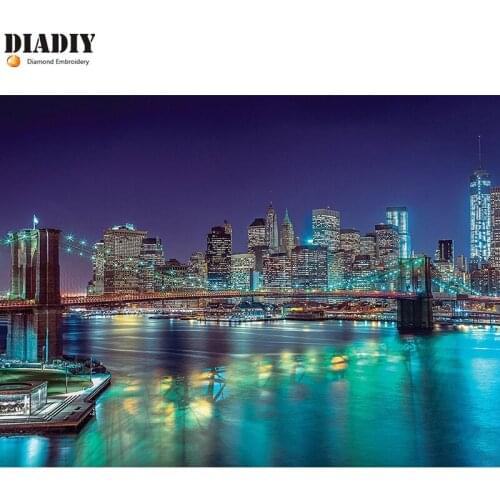 Full Square& round drill 5D DIY Diamond embroidery New York skyline Diamond Painting Cross Stitch Rhinestone Mosaic decor gift