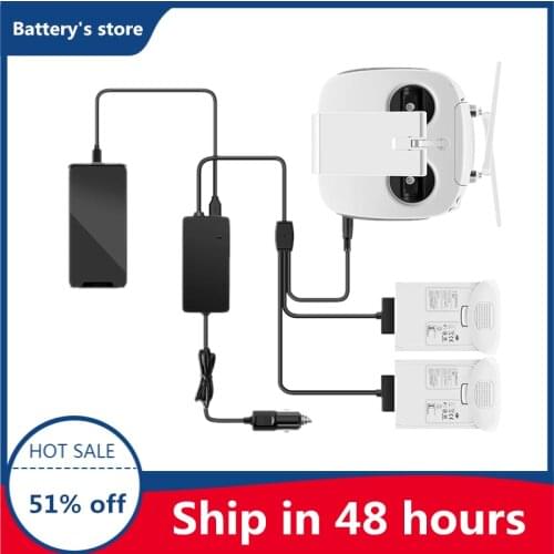 Car Charger for DJI Phantom 4 Pro Advanced Drone Battery Remote Control Vehicle Charger Portable Fast Outdoor Travel Charging