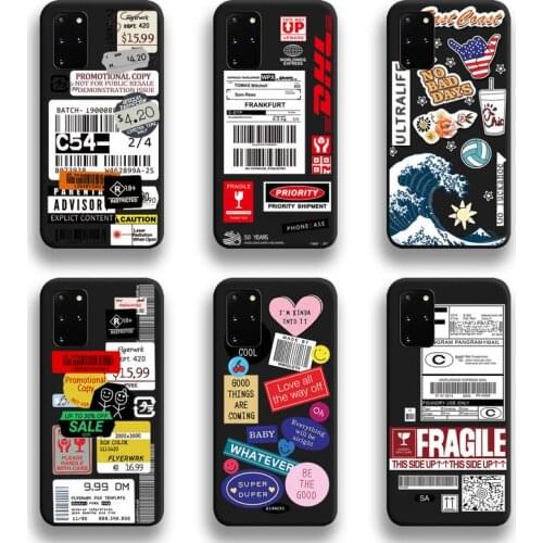 Stamp Label Barcode DHL Express Phone Case For Samsung Galaxy S20 FE plus Ultra S6 S7 edge S8 S9 plus S10 5G lite 2020