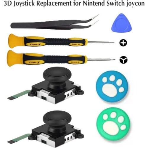 For Nintend Switch 3D Analog Joystick Replacement Parts Wear Resistant Controller Repair Kit For Switch Joystick Replacement