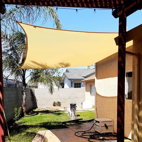 2 x 2 M/PCS Outdoor PU Waterproof Polyester fabrics Sun Sun Shade Sail for Pool Shades awning