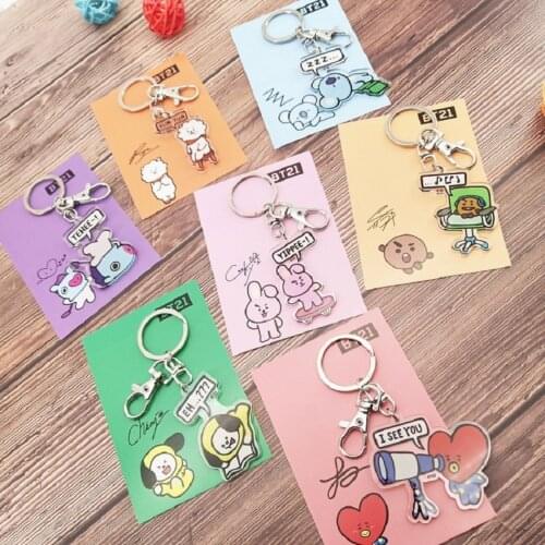 HQBTS Bulletproof Youth Group The same keychain pendant cartoon accessories around