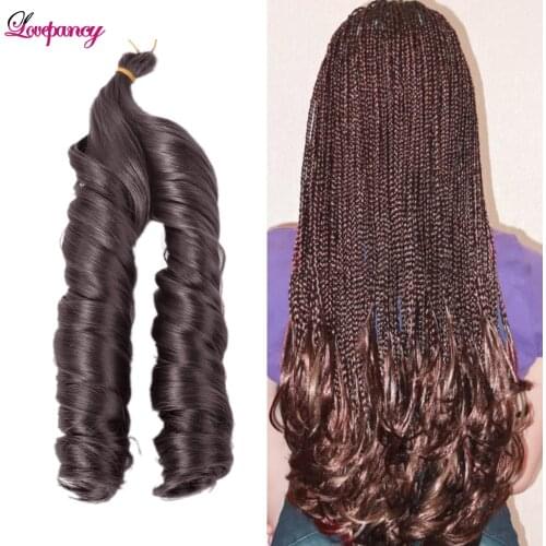 Lovepancy Synthetic French Curly Bulk Spiral Curls Crochet Braids Hair High Temperature Loose Wave Braiding Hair Extensions