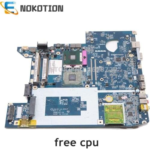 NOKOTION MBAT902001 MB.AT902.001 Main board For Acer Aspire 4730 4930 JAL90 LA-4201P Laptop Motherboard GM45 DDR2 Free CPU