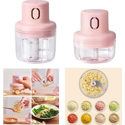 Mini Food Chopper Electric Garlic Chopper Portable Food Processor for Meat Kitchen Tool