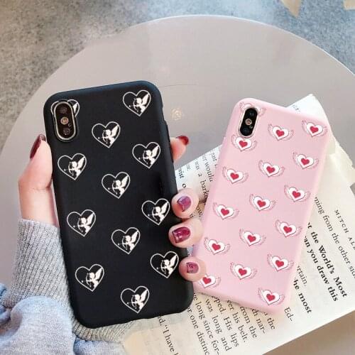 Angel Baby Heart Pattern Phone Case For iphone X XS MAX XR 6s 7 8 Plus SE 2020 11 12 Pro Max Soft Silicone Love Cover Fundas