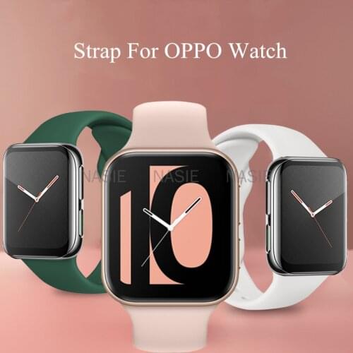 41MM 46MM Soft Silicone Watch Strap For Oppo Sport Band Bracelet Smart Watchband Colorful Wristband For Oppo Watch Accessories